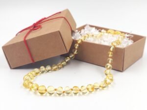 Adult amber necklace lemon