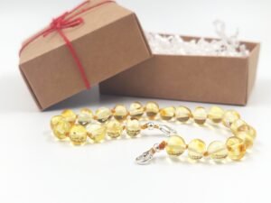 20251128_122155 "Lemon" adjustable amber bracelet