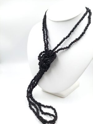 20251201_115606 Unpolished black amber necklace - bracelet