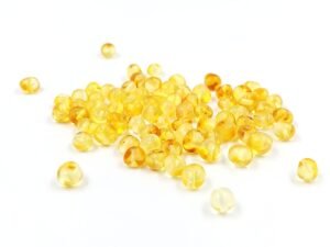 Loose amber beads lemon color