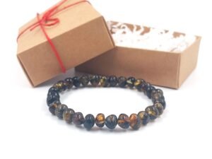 20251230_125817 Dark green amber bracelet for adult