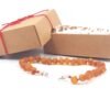 20251230_131052 Adjustable unpolished cognac color amber bracelet for kids