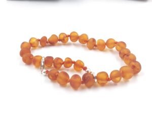20251230_131115 Adjustable unpolished cognac amber braclet for kids