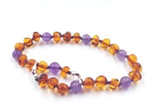 20251230_132707 Pulsera ajustable de ámbar coñac y amatista