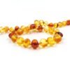 Amber necklace for kids 3lemon/cognac
