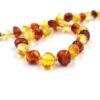 Amber necklace for kids cognac/lemon
