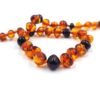 Collar de ámbar para niños 3cognac/cereza