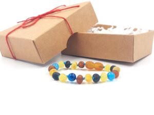 20260104_154357 Pulsera de ámbar sin pulir con ágata