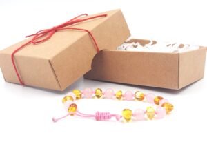 20260104_155416 Adjustable bracelet with rose quarz for kids