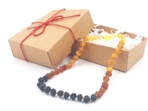 20260104_162837 Unpolished amber necklace - rainbow