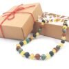 Baltic amber cecklace (with African jade)