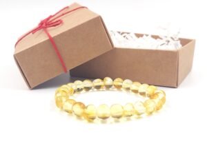 pulsera de ámbar para adultos "Limón"