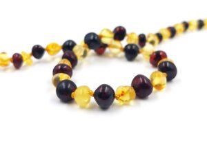 Gintariniai karoliai vaikams "Diena naktis"