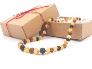 Nepoliruoto gintaro karoliai vaikams